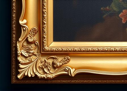 Cornice dorata artigianale per dipinto